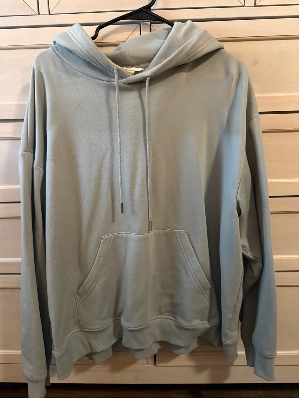 H&M Men's Hoodie in Light Sage Green
